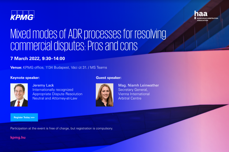 KPMG and HAA – Mixed modes of ADR processes for resolving commercial disputes